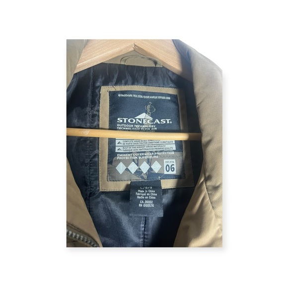 Men's Tan Military Field Jacket - Picture 3 of 7